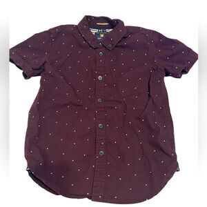 Boys Cactus Boys Maroon Polka Dot Short Sleeve Shirt